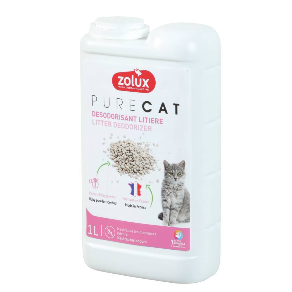 Zolux - Desodorante para arena con fragancia a talco de bebé 1 litro para gato