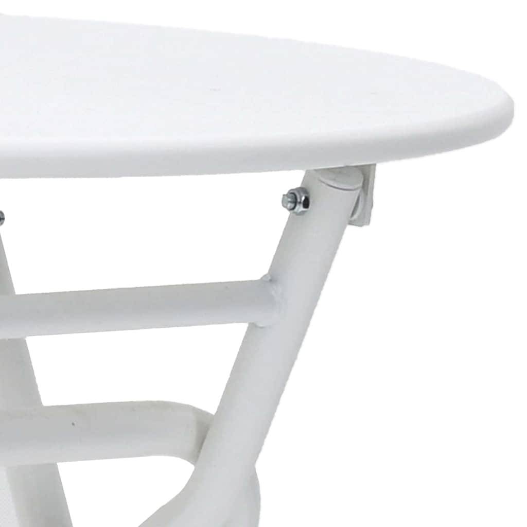 ComfortXL - Table de Bistrot Pliable Ronde Ø50cm Blanche, Petite Table de Jardin en Métal, Facile à Ranger et Polyvalente – ComfortXL Outdoor Living - Image 9