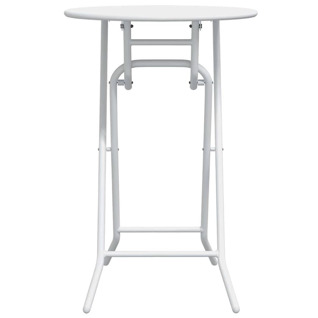 ComfortXL - Table de Bistrot Pliable Ronde Ø50cm Blanche, Petite Table de Jardin en Métal, Facile à Ranger et Polyvalente – ComfortXL Outdoor Living - Image 5