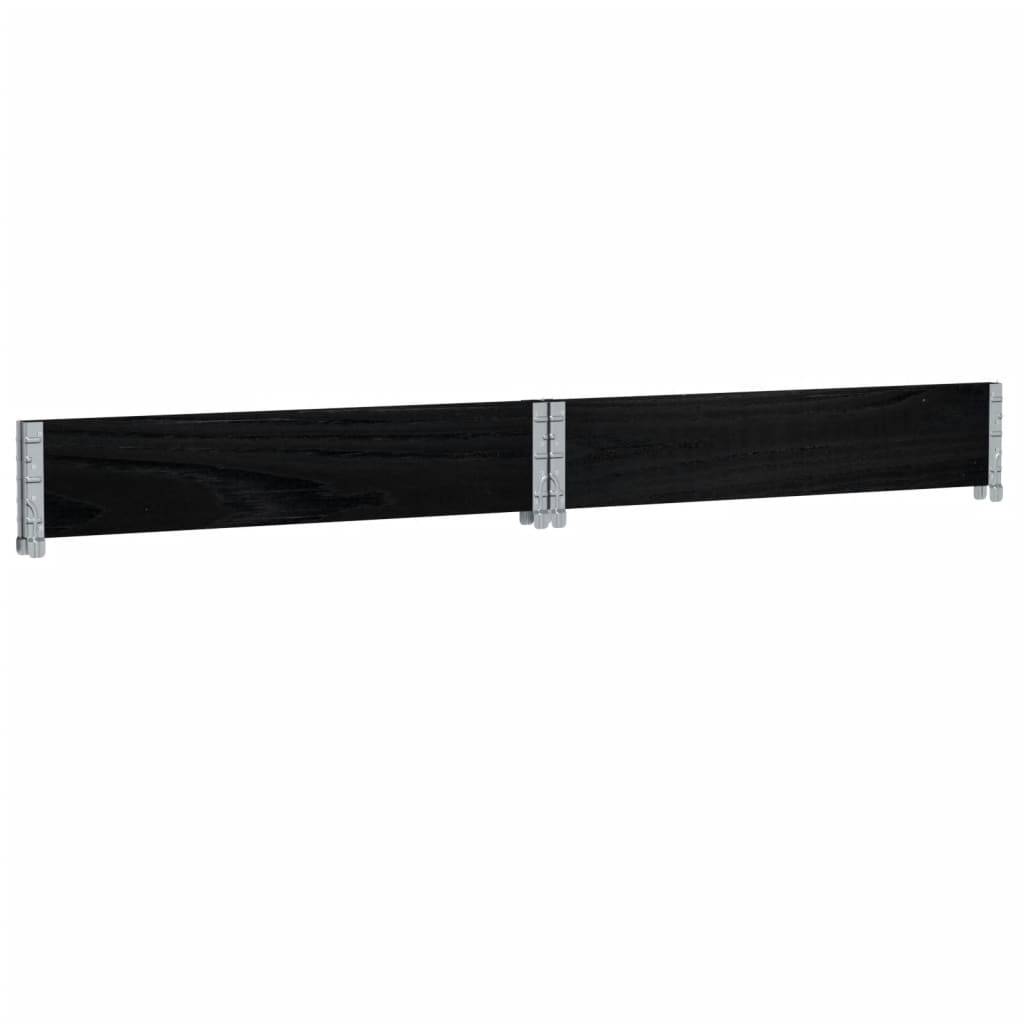 Jardinière bois de pin noir 100 x 100 x 21.5 cm - PANGIVO - Image 6
