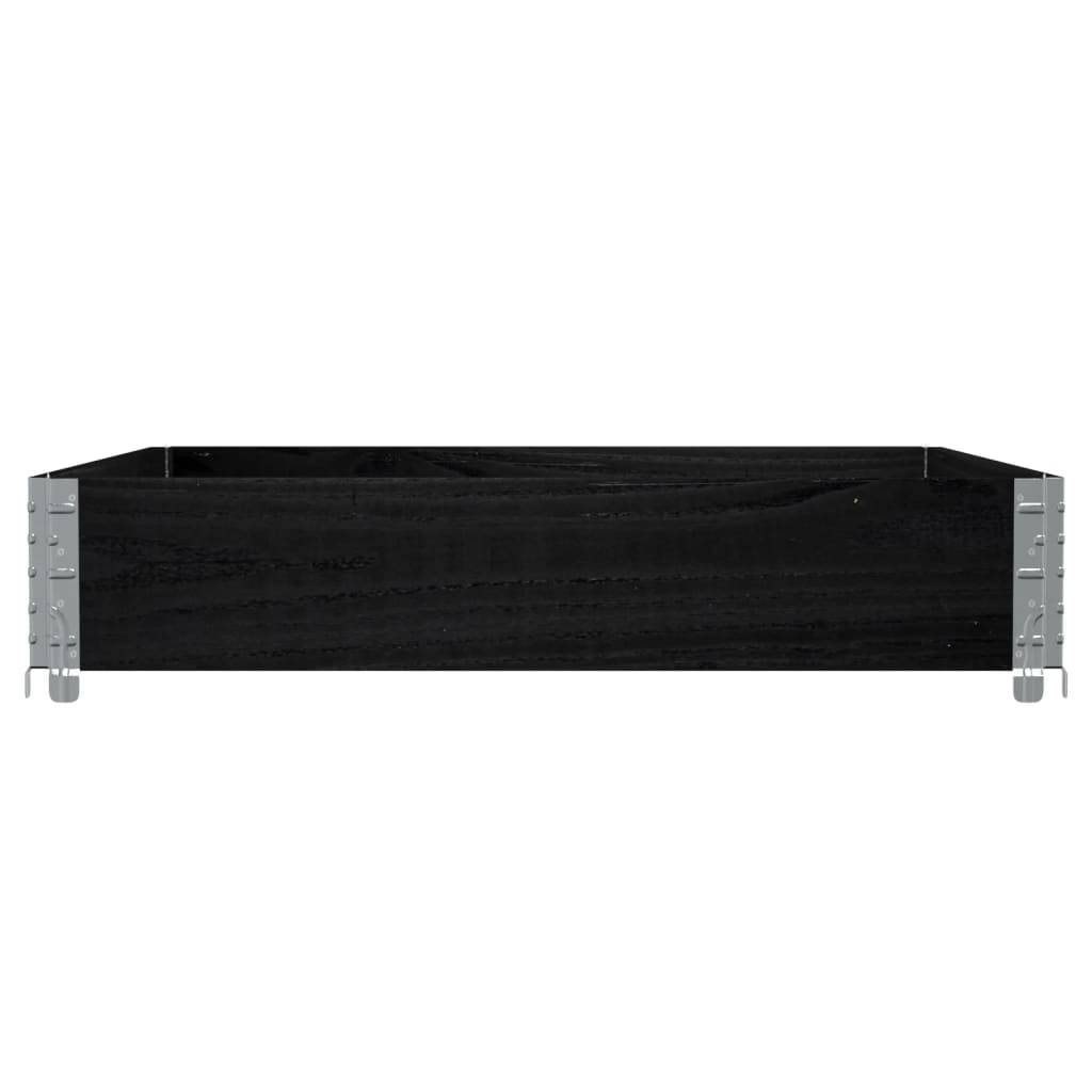 Jardinière bois de pin noir 100 x 100 x 21.5 cm - PANGIVO - Image 4