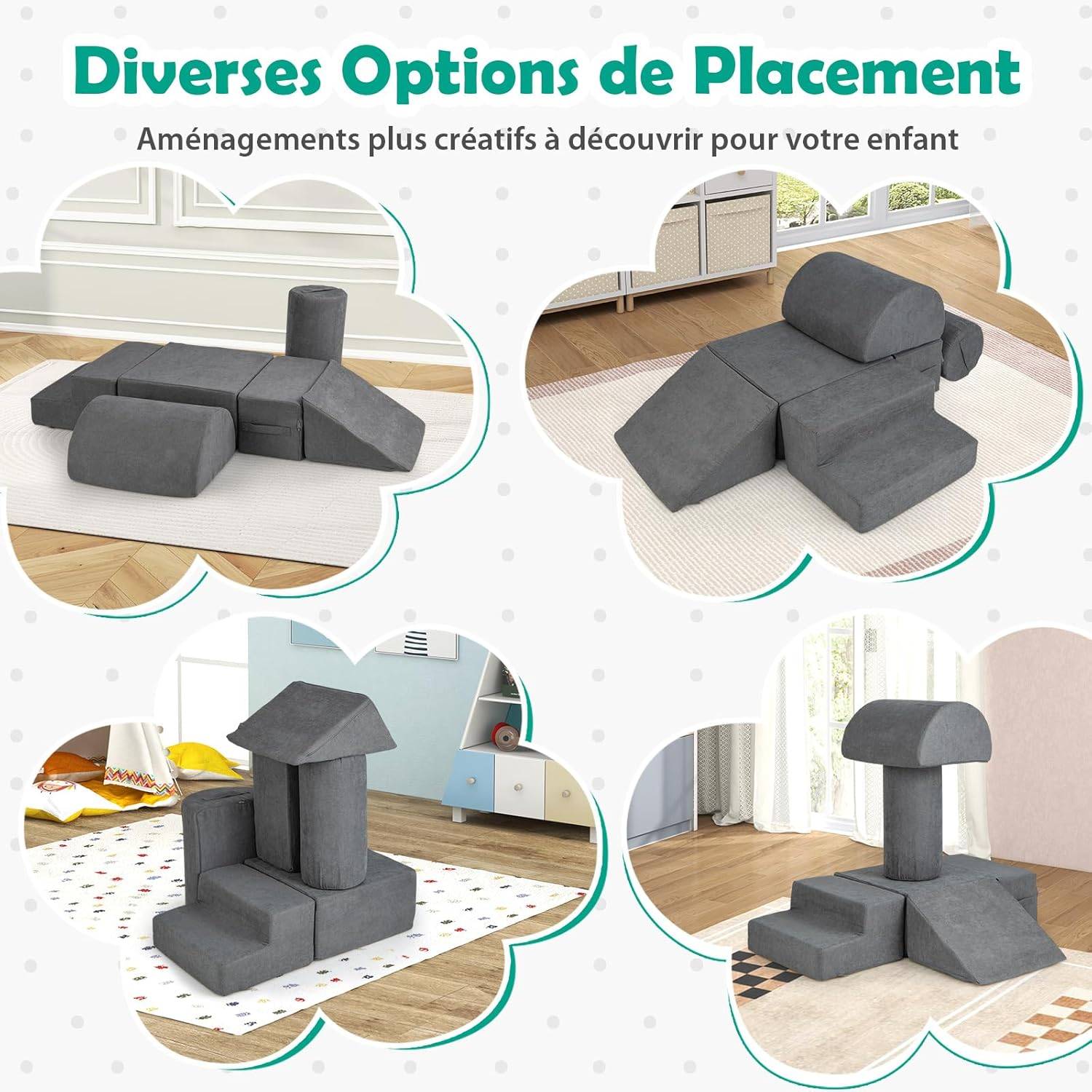 Aire De Jeu Intérieure évolutive 6 PCS Parcours Motricité Bébé En Mousse EPE, Module Motricité Aire De Jeu Intérieure évolutive 6 PCS Parcours Motricité Bébé En Mousse EPE, Module Motricité