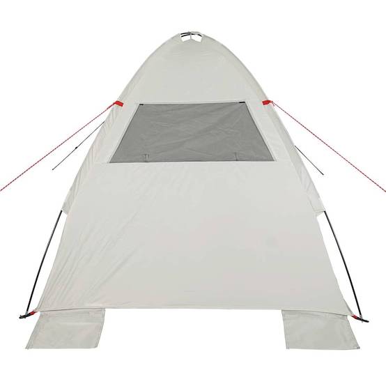 Abri de Soleil pour Plage Polyester Portable Tente avec Tapis de Sol Intégré Gris – ComfortXL Outdoor Living - Image 8