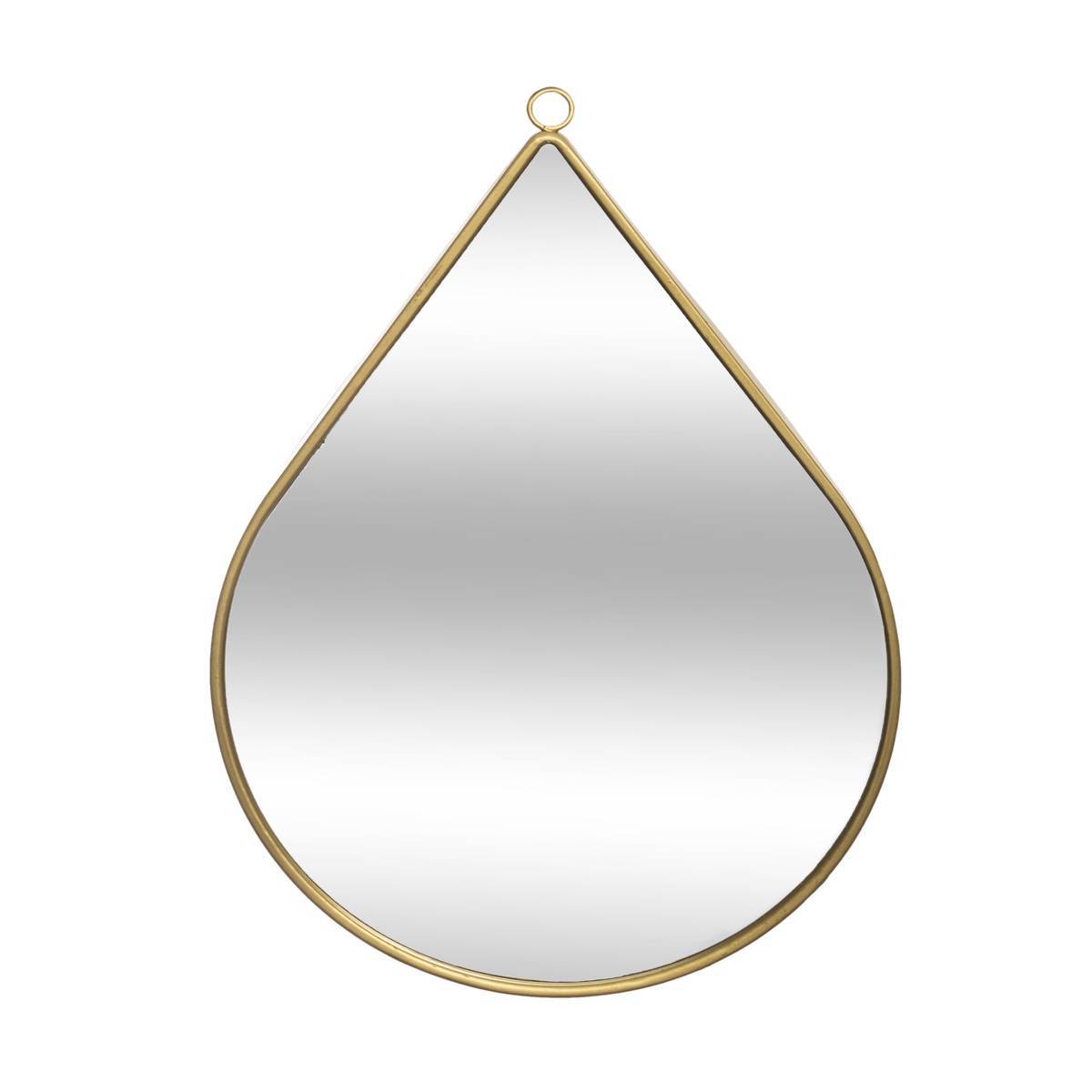 Atmosphera - Miroir "Goutte" métal doré 28x39cm - Atmosphera Créateur d'intérieur - Imagen 1