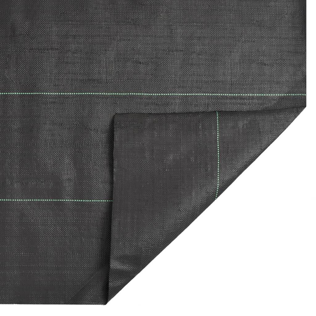 Toile Paillage Anti-Herbes 150g/m² PP Tissé pour Jardin Allée 1,5x100 m Noir - ComfortXL Outdoor Living - Image 7