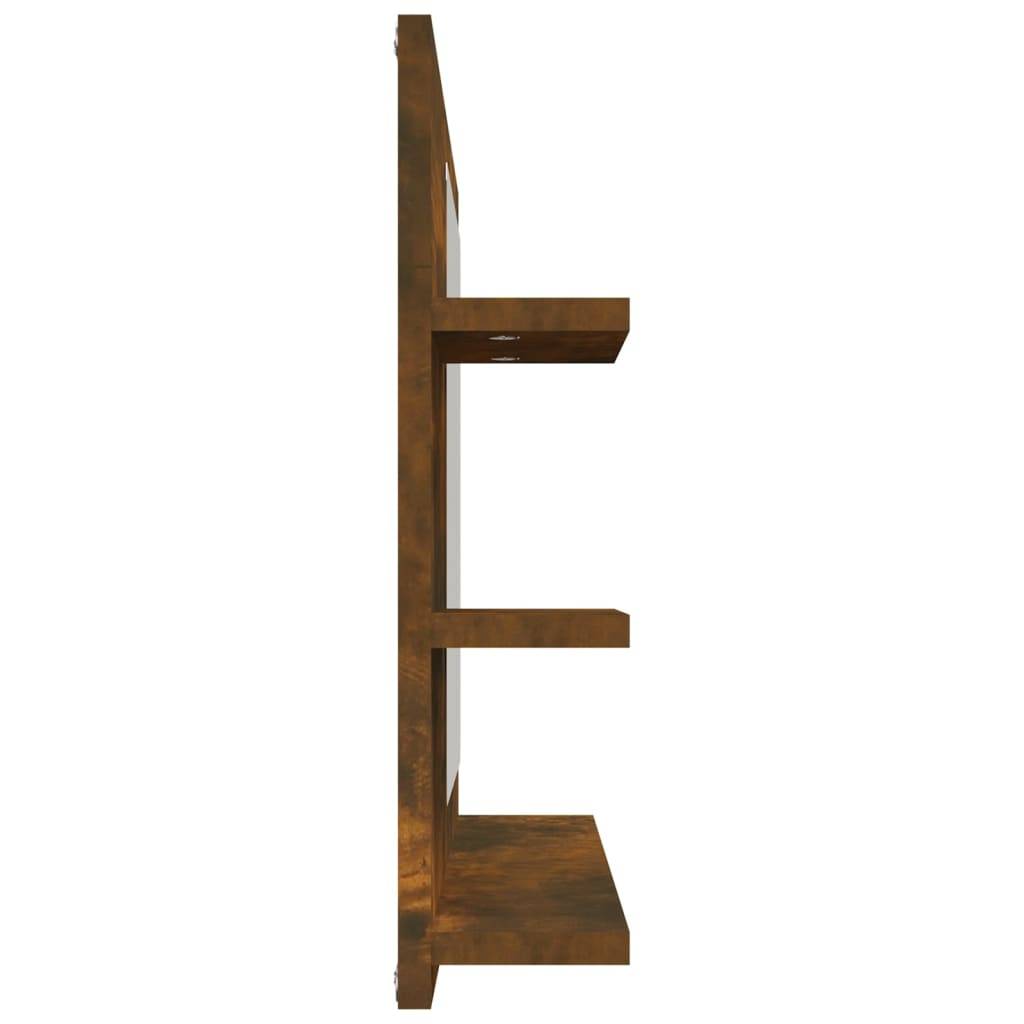 Helloshop26 - Miroir de bain chêne fumé 60 x 10,5 x 45 cm bois d'ingénierie - Imagen 3
