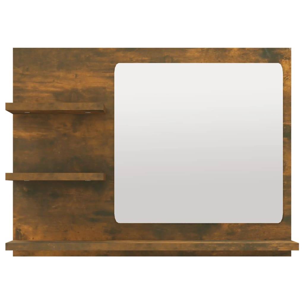 Helloshop26 - Miroir de bain chêne fumé 60 x 10,5 x 45 cm bois d'ingénierie - Imagen 2
