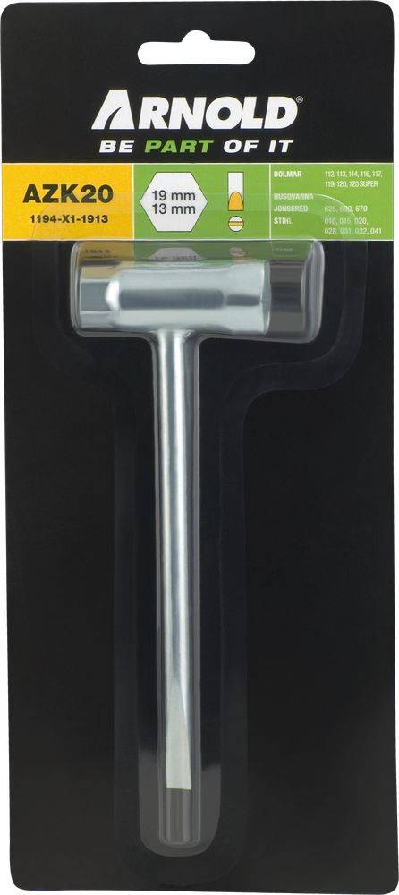 Arnold - Clé à bougie d'allumage 13 × 19 × 60 mm Arnold - Imagen 1