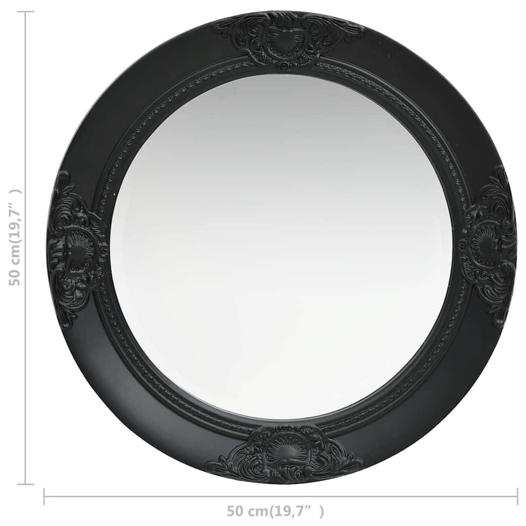 Maison Chic - Miroir mural style baroque 50 cm noir Maison Chic - Image 5
