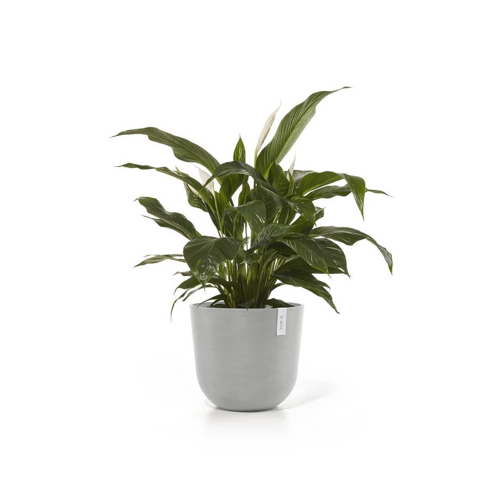Ecopots - Pot Rond Oslo 45 Blanc Gris - Ø 45 x H. 39,2 cm - 46,6 L ECOPOTS - Imagen 2