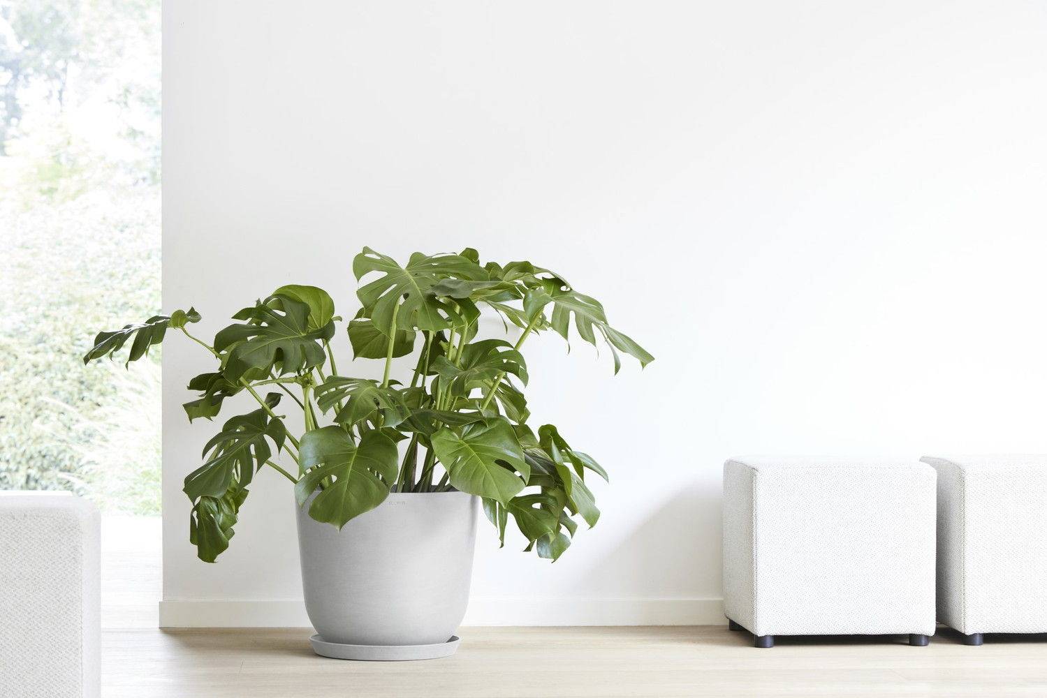 Ecopots - Pot Rond Oslo 45 Blanc Gris - Ø 45 x H. 39,2 cm - 46,6 L ECOPOTS - Imagen 3