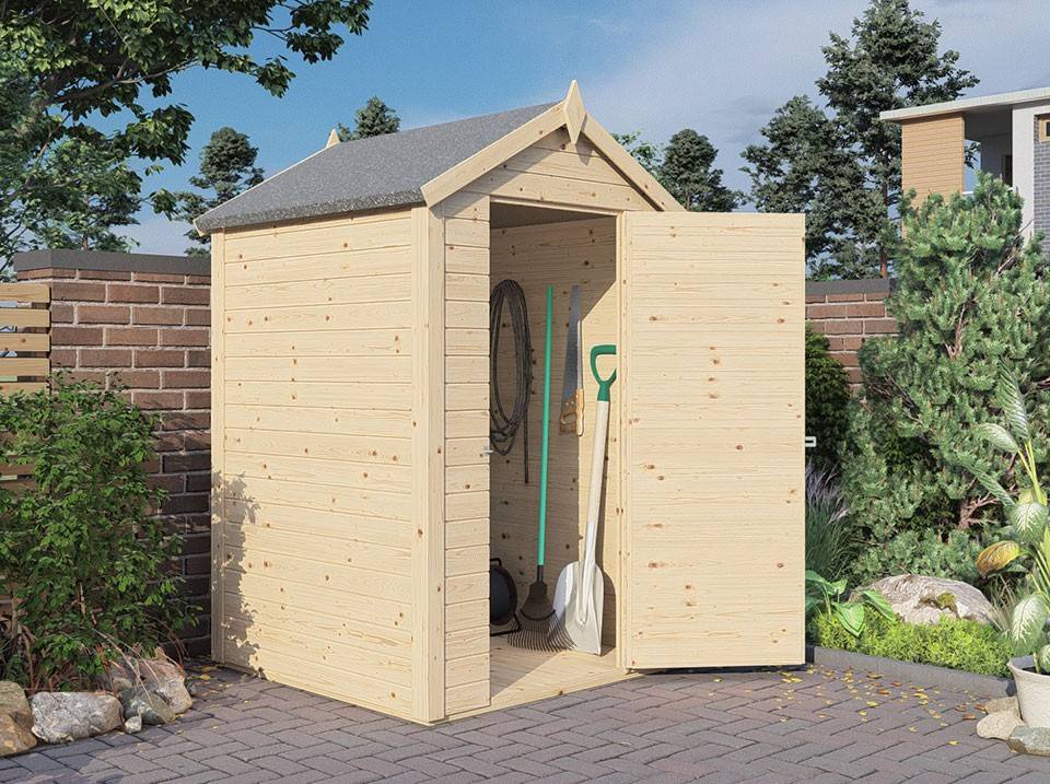 Abri de jardin bois FIDJI - 120 x 126 cm - Cabane de jardin - Cabanon - Imagen 1