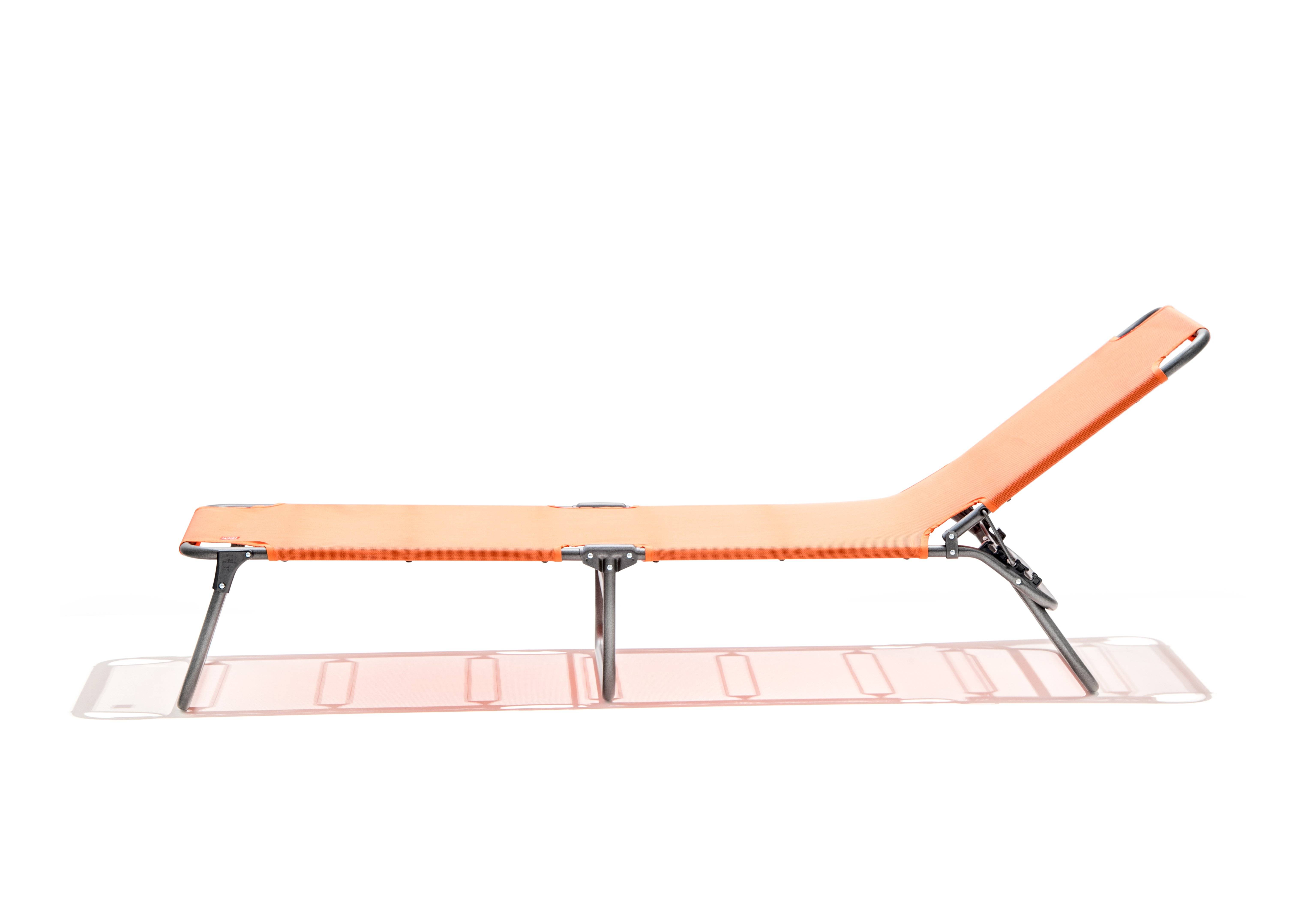 Fiam - Bain de Soleil AMIGO Aluminium ANTHRACITE Texfil ORANGE 161/190x60x36/82 cm FIAM - Imagen 2