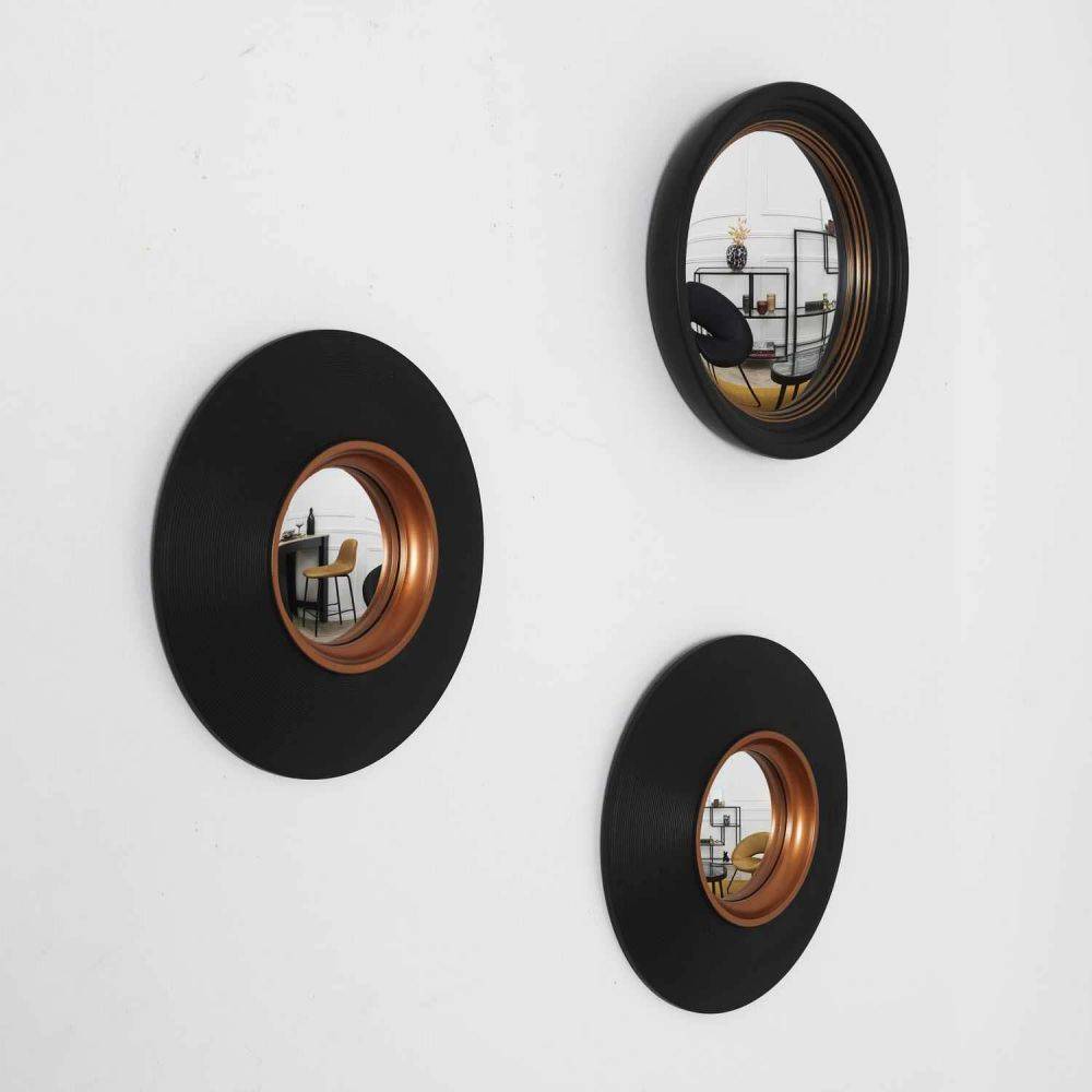 The Home Deco Factory - Miroir convexe rond Oko 25,5 cm (Lot de 3) - Image 3
