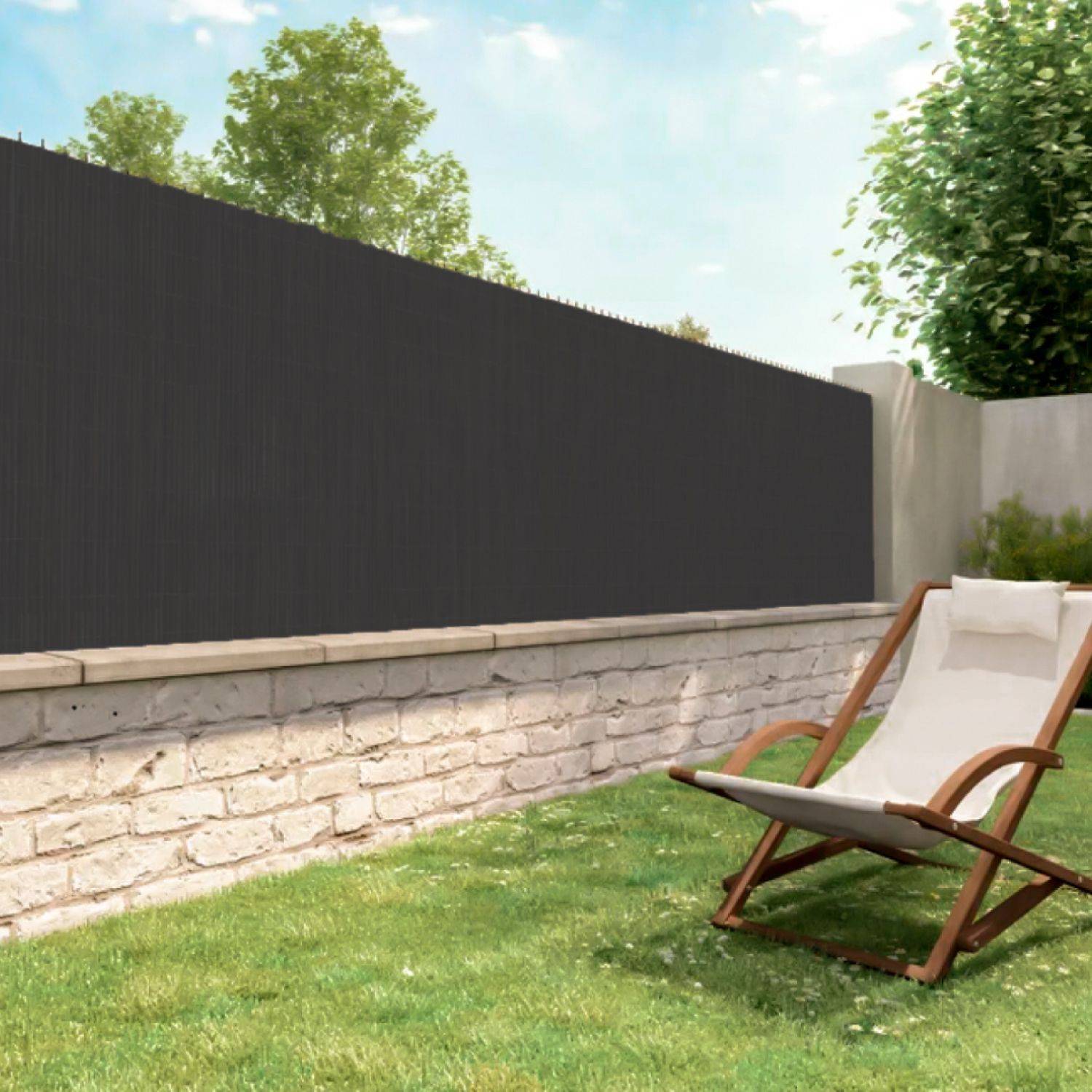 Linxor - Rouleau de brise vue occultant pour jardin - 2 x 10 m - Gris - Linxor - Imagen 4