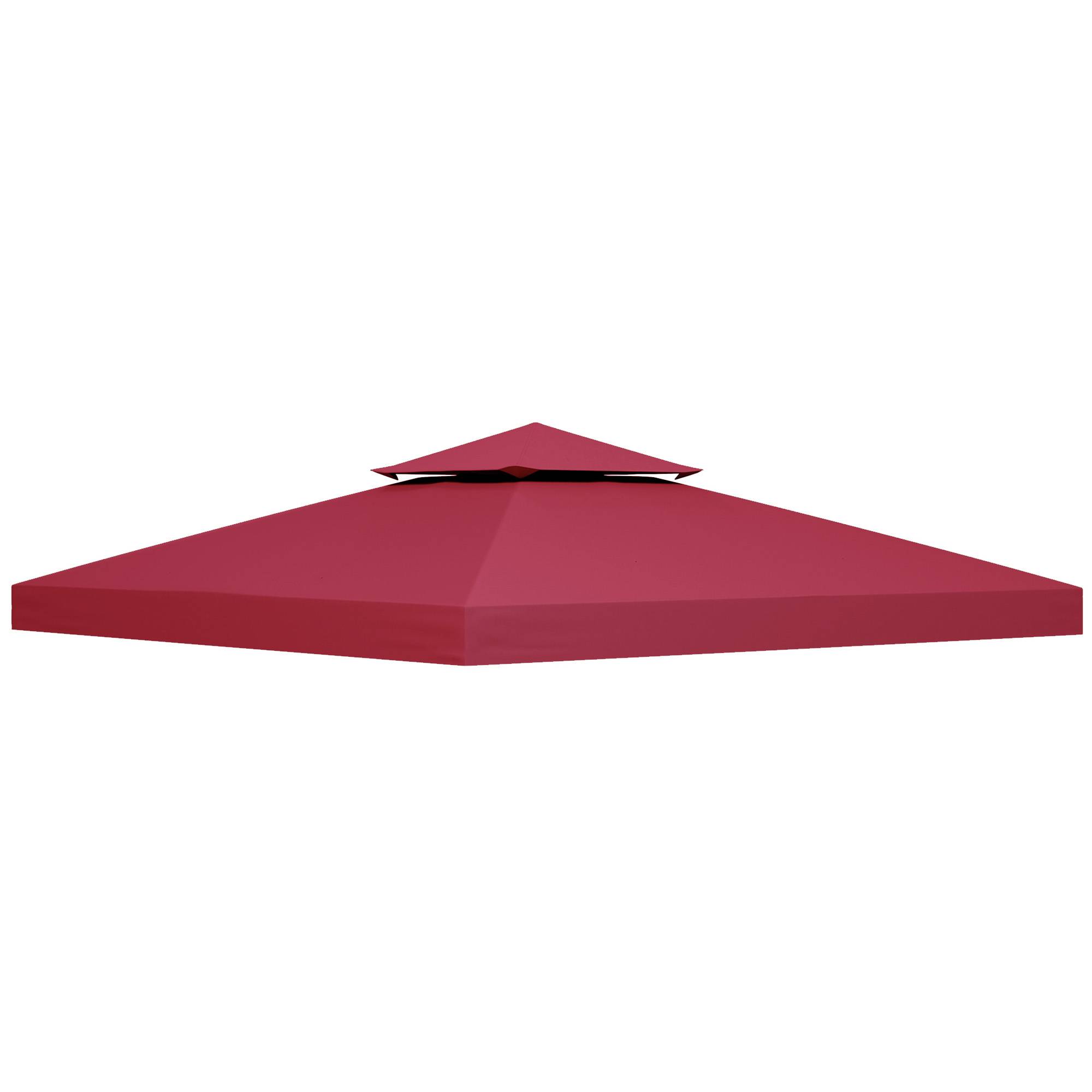 Outsunny - Toile de Rechange pour pavillon tonnelle 3x3m toile Rouge vineux - Outsunny - Imagen 1
