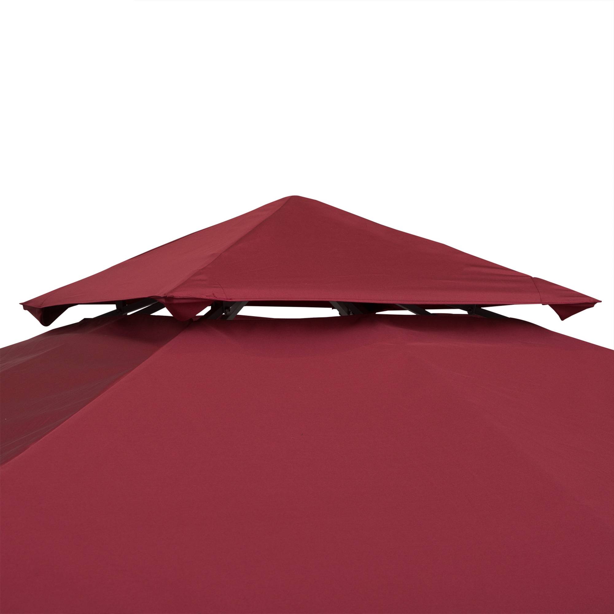 Outsunny - Toile de Rechange pour pavillon tonnelle 3x3m toile Rouge vineux - Outsunny - Imagen 9