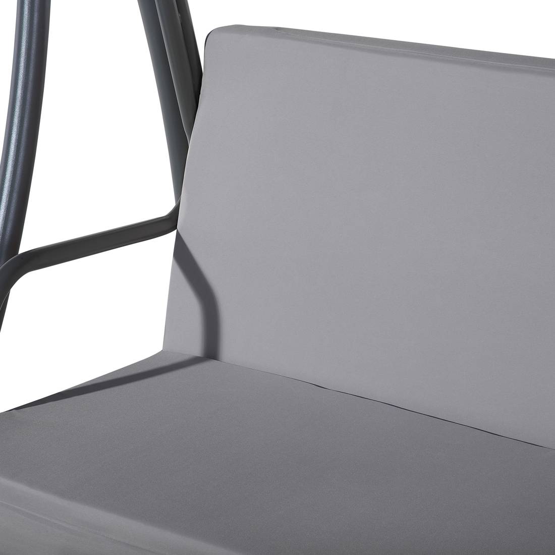 Beliani - Balancelle de Jardin ou Terrasse 3 Places en Acier et Tissu Gris Foncé avec Baldaquin Intégré pour Extérieur de Style Romantique et Campagne Beliani - Imagen 7