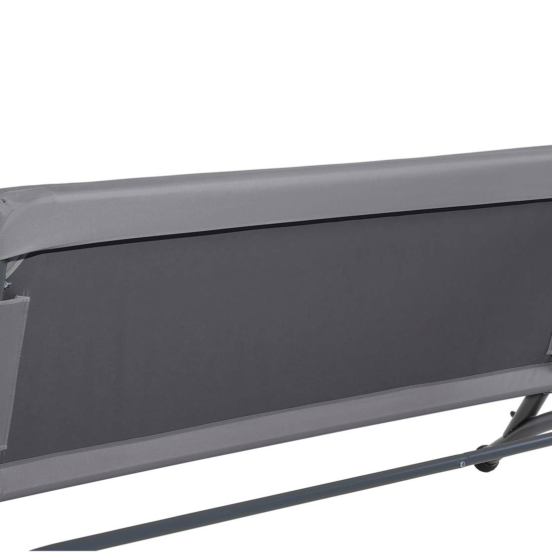 Beliani - Balancelle de Jardin ou Terrasse 3 Places en Acier et Tissu Gris Foncé avec Baldaquin Intégré pour Extérieur de Style Romantique et Campagne Beliani - Imagen 9