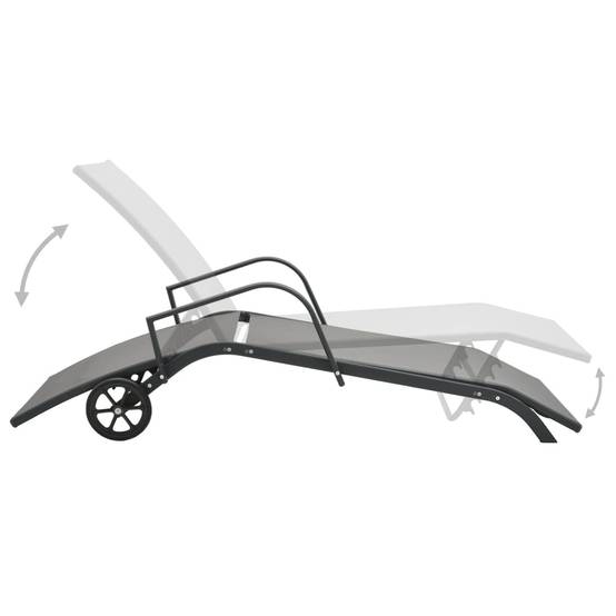 Chaise longue | Transat | Bain de soleil Acier et textilène - Image 4