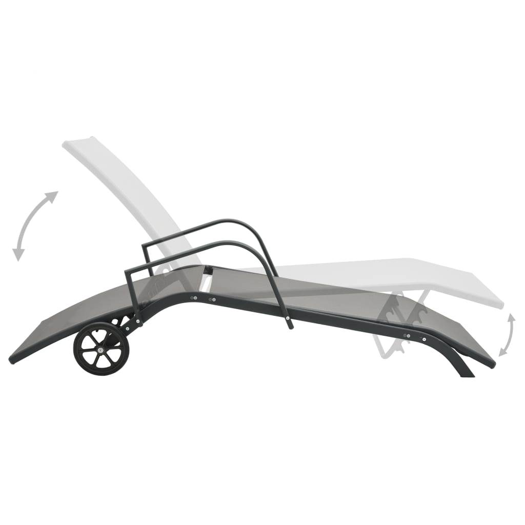 Chaise longue | Transat | Bain de soleil Acier et textilène - Image 4