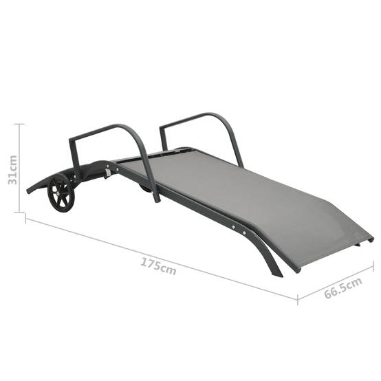 Chaise longue | Transat | Bain de soleil Acier et textilène - Image 7