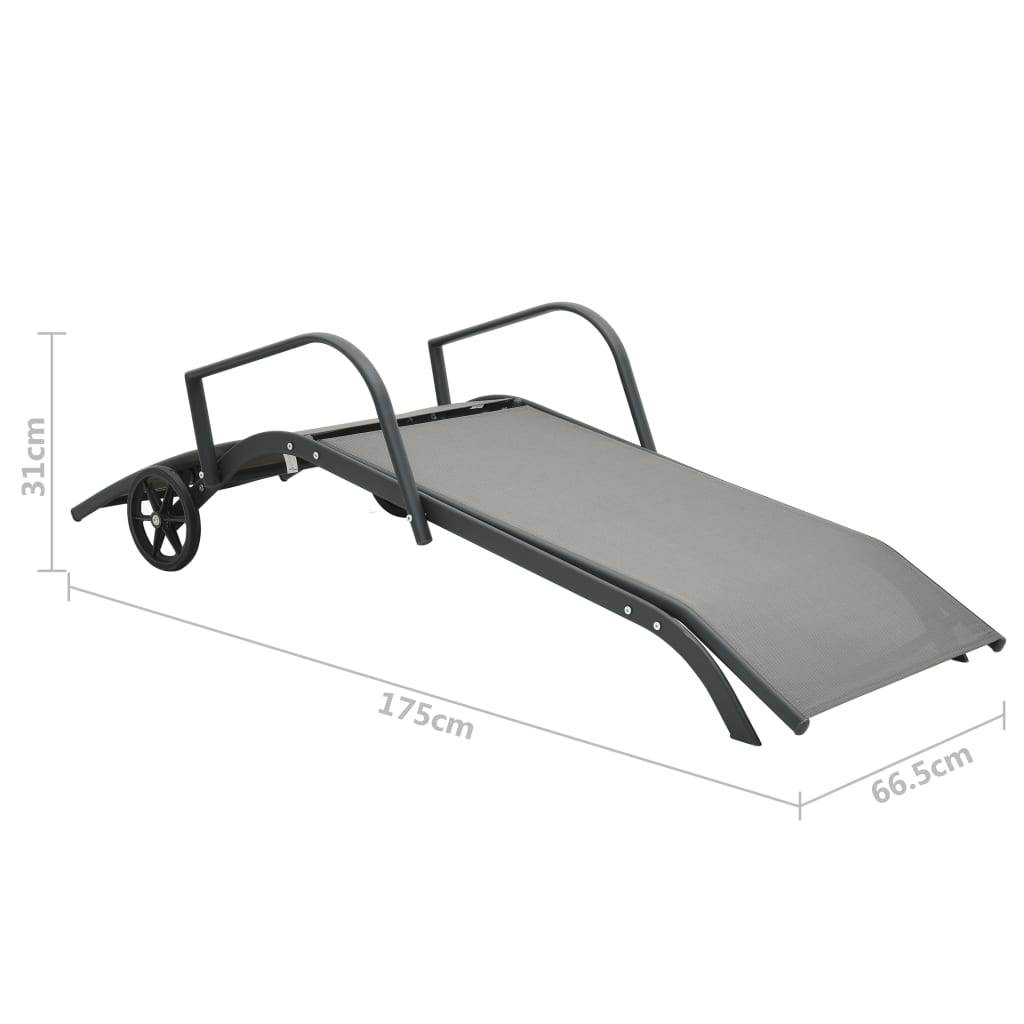 Chaise longue | Transat | Bain de soleil Acier et textilène - Image 7