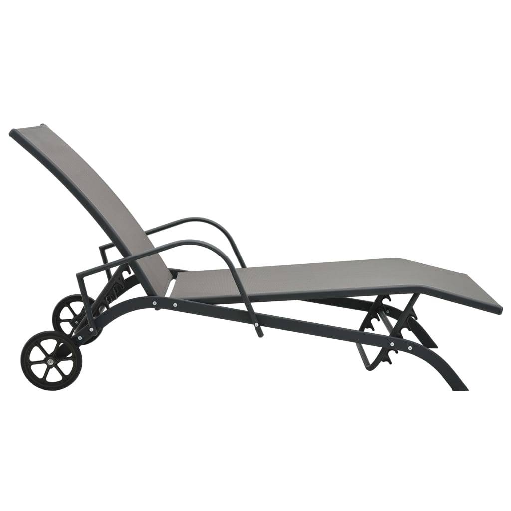 Chaise longue | Transat | Bain de soleil Acier et textilène - Image 3
