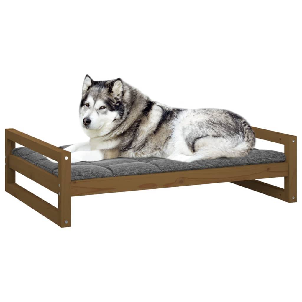 Vidaxl - Lit pour chien Marron miel 105,5x75,5x28 cm Bois de pin solide vidaXL 821490 - Imagen 5