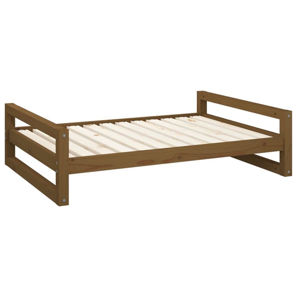 Vidaxl - Lit pour chien Marron miel 105,5x75,5x28 cm Bois de pin solide vidaXL 821490 - Imagen 2