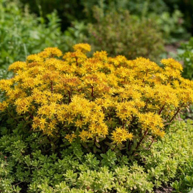 Orpin kamtschaticum var. floriferum, Sedum à fleurs Jaune/Rouge - feuillage Semi-Persistant - Godet - 5/20 cm