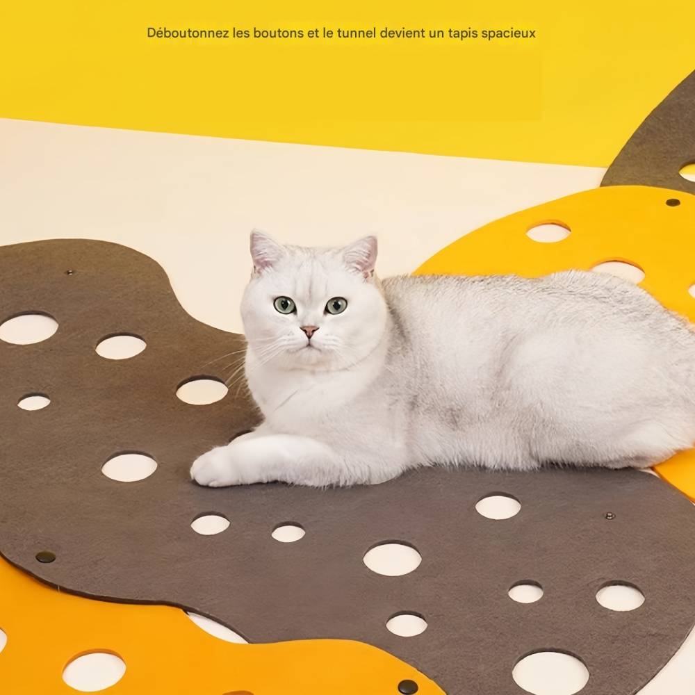 IntiMeg - Tunnel pour chat DIY Jaune-brun 3 mm (65 x 30) IntiMeg - Image 9