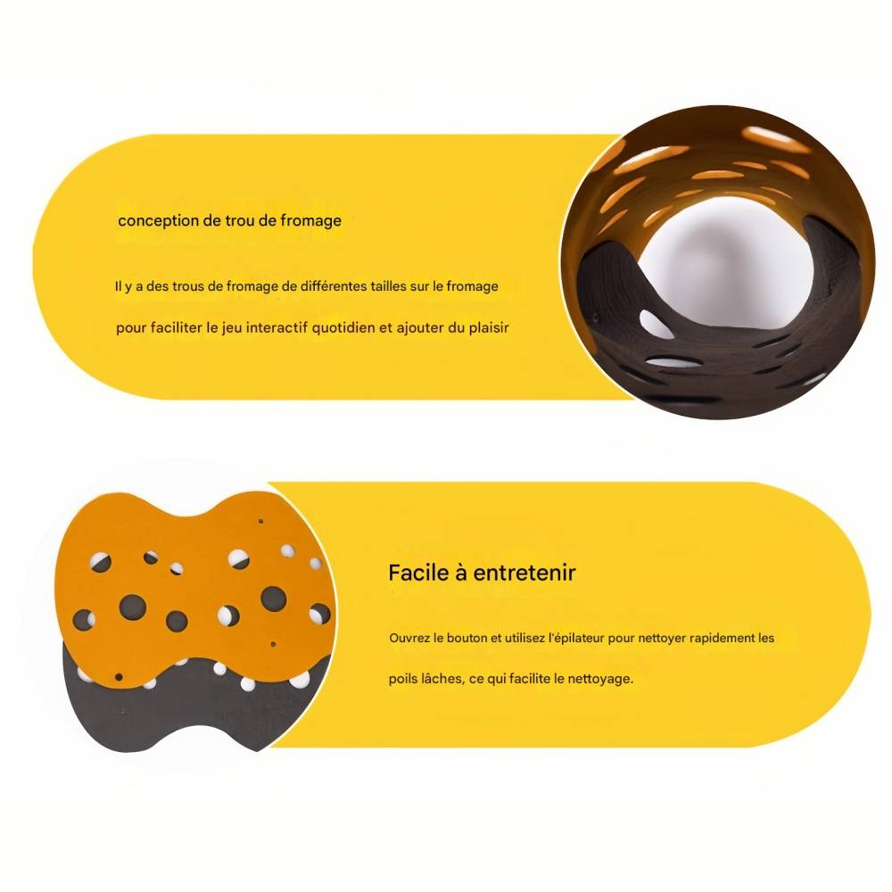 IntiMeg - Tunnel pour chat DIY Jaune-brun 3 mm (65 x 30) IntiMeg - Image 7