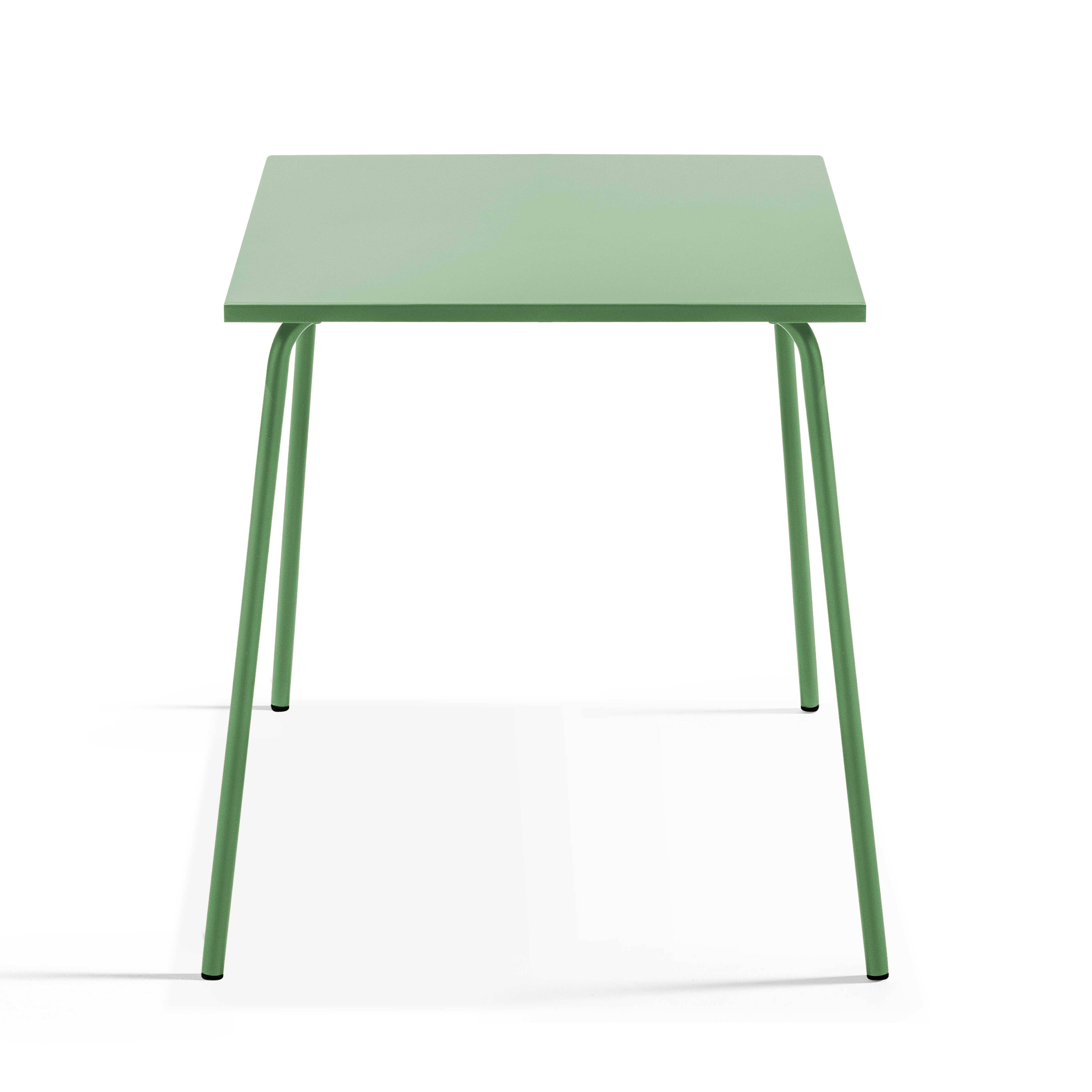 Oviala - Ensemble table de terrasse et 4 chaises en métal vert cactus Palavas - Oviala - Imagen 3