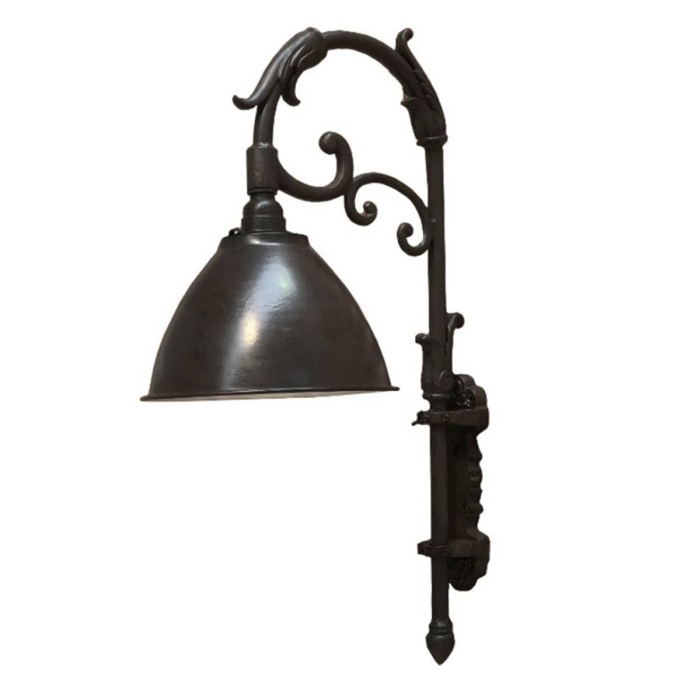 Chemin De Campagne - ~ Lampe lumière extérieur jardin retro mural métal fonte marron 70cm Chemin de campagne