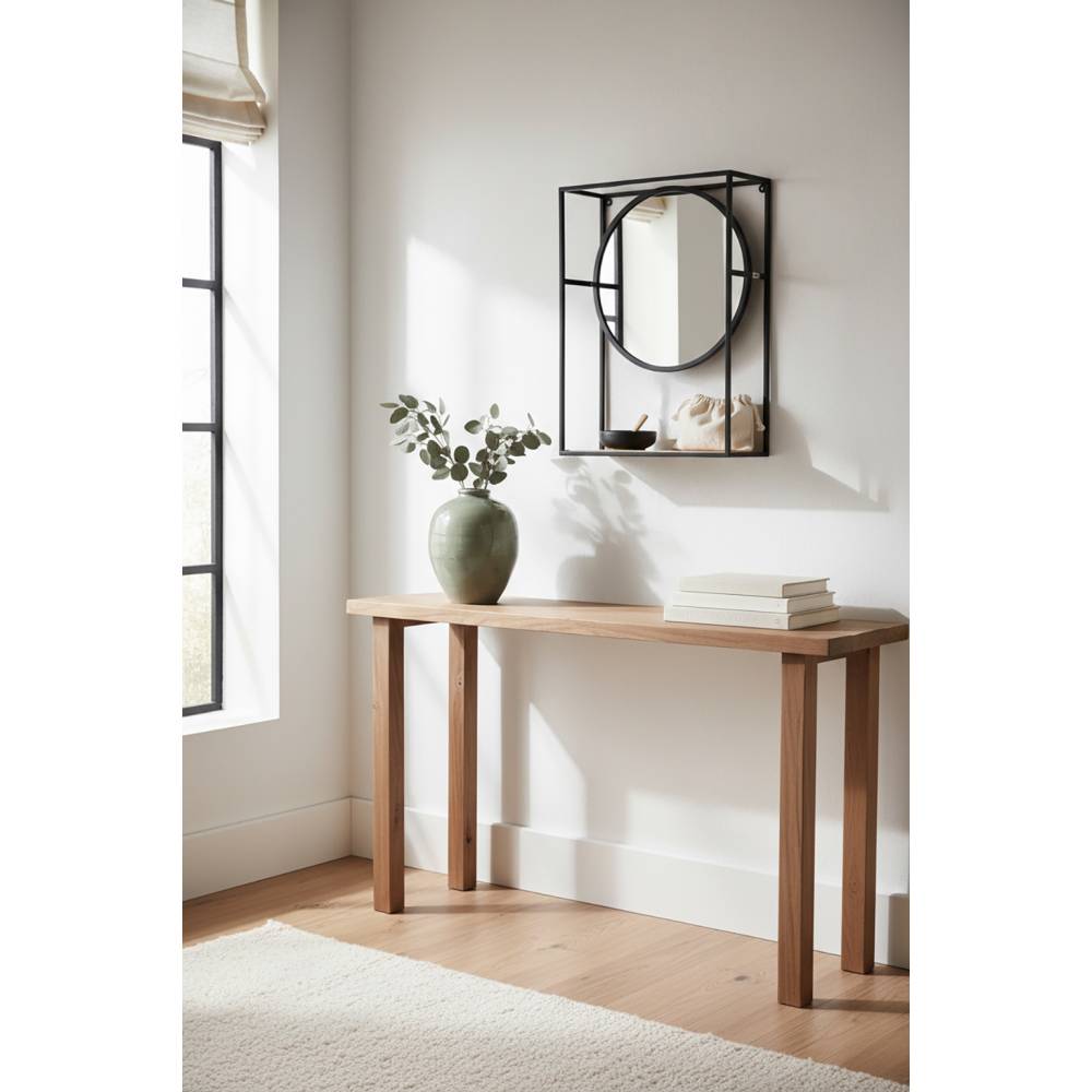 Aubry Gaspard - Miroir étagère en métal, verre et bois - Imagen 3