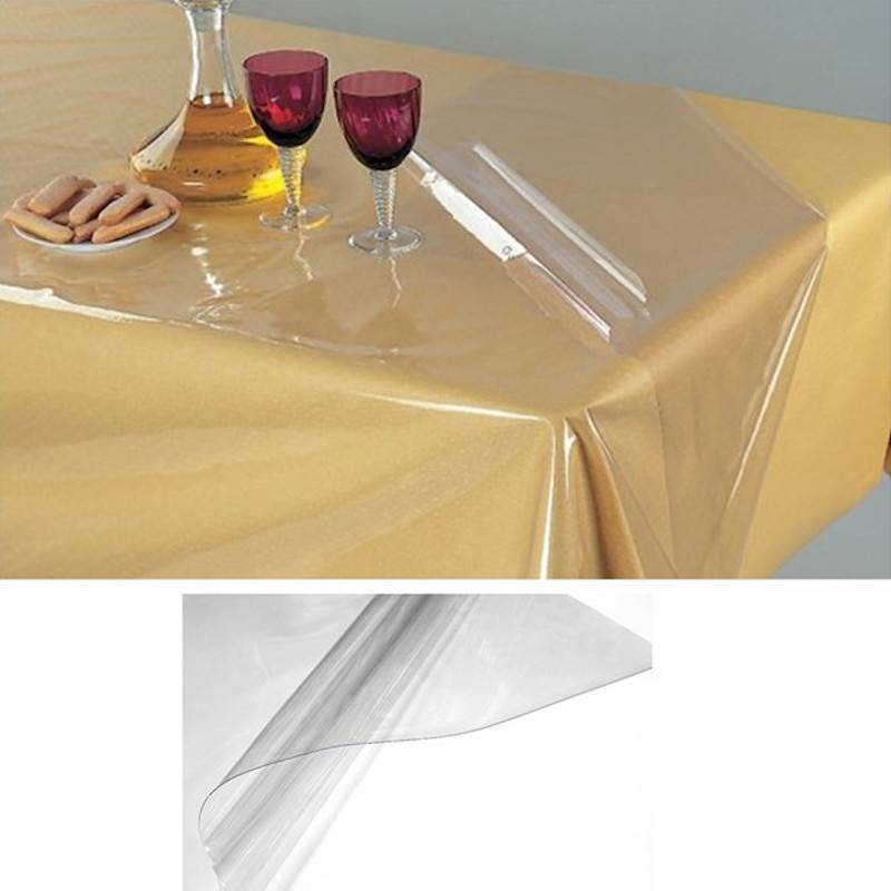 Nappe Transparente Epaisseur 20 Microns Taille 100X140CM Composition 100% PVC Caoutchouc Protecteur De Meubles - Imagen 2