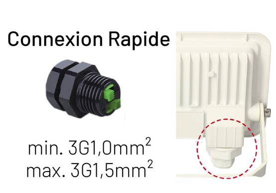 Arlux Lighting - Projecteur mural KREON 2 - IP65, 10W, 4000K, 1000lm, Blanc Arlux Lighting - Image 2