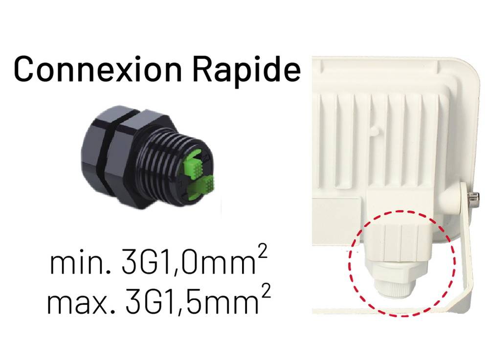 Arlux Lighting - Projecteur mural KREON 2 - IP65, 10W, 4000K, 1000lm, Blanc Arlux Lighting - Image 2