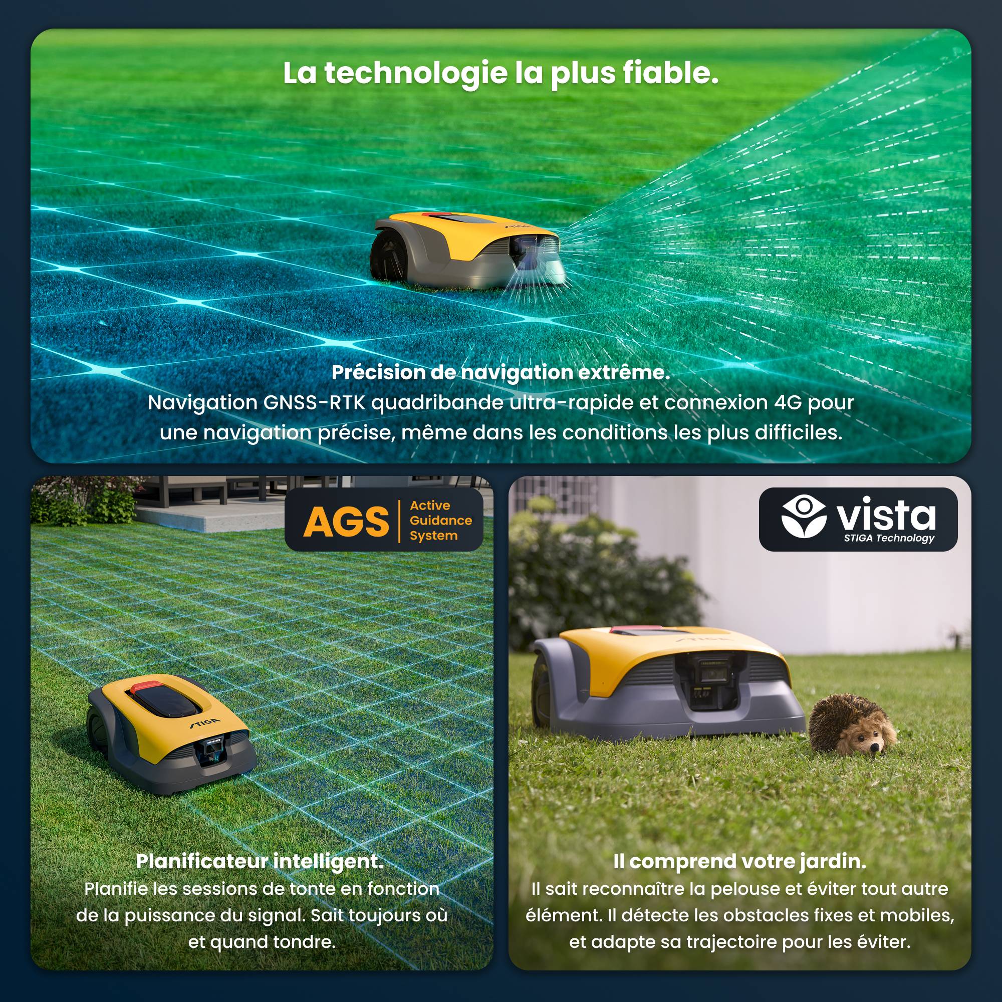 Stiga - Robot tondeuse A 15v a autonome, Batterie 5 Ah, Caméra IA, jusqu'à 1 500 m² - STIGA - Image 5
