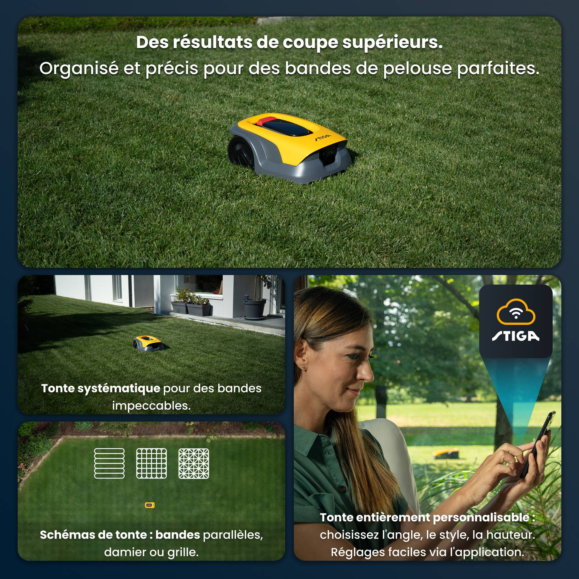 Stiga - Robot tondeuse A 15v a autonome, Batterie 5 Ah, Caméra IA, jusqu'à 1 500 m² - STIGA - Image 4