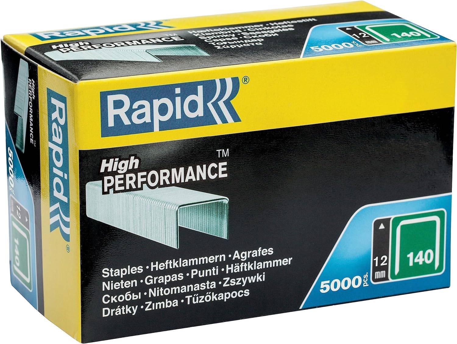 Agrafes en fil plat galvanisés n° 140/12 mm - 5000 pièces - Boite en carton - RAPID-ISABERG - 11912311 - Imagen 1