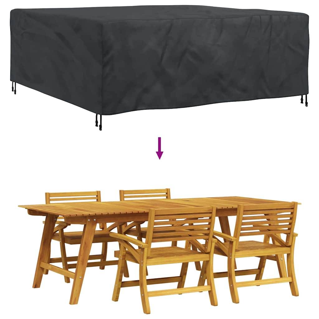 ComfortXL - Housse de jardin carrée Tissu Oxford 210D Imperméable pour Table et Chaises de Jardin Noir 200x200x90 cm – ComfortXL Outdoor Living - Image 5