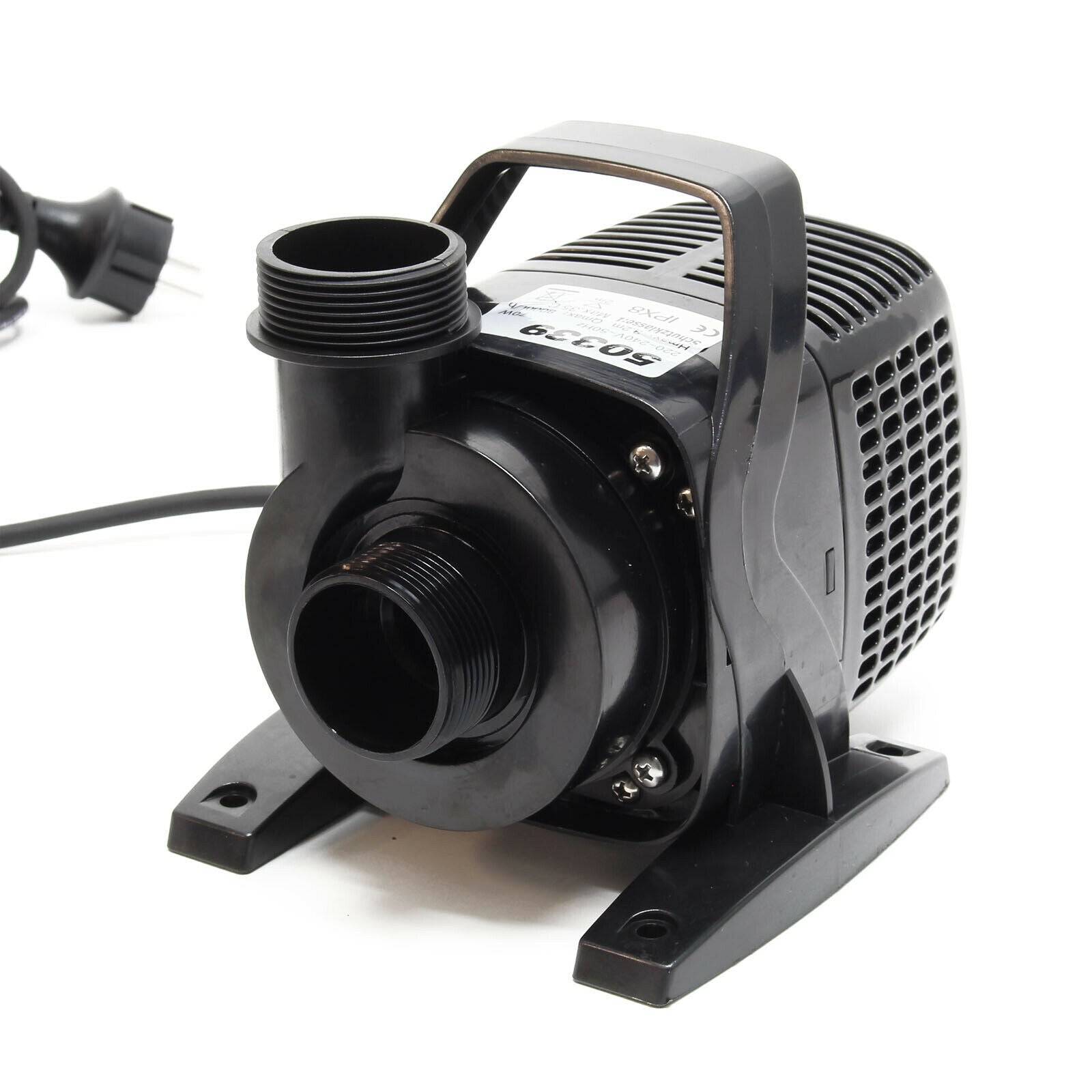 Helloshop26 - Pompe à eau de bassin filtre filtration cours d'eau eco aquarium petit étang eco 8000 litres par heure 70 watts - Imagen 5