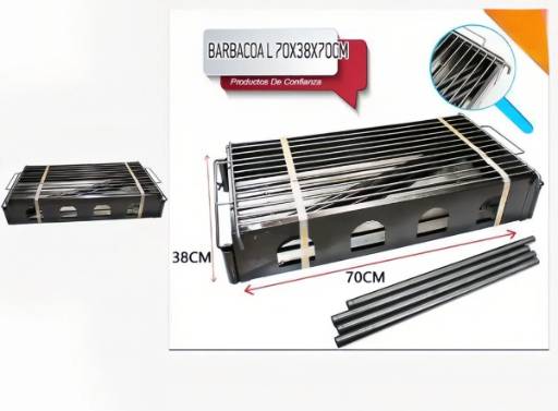 Barbecue compact portable 70*38*70cm charbon, pique-nique camping jardin - Image 1