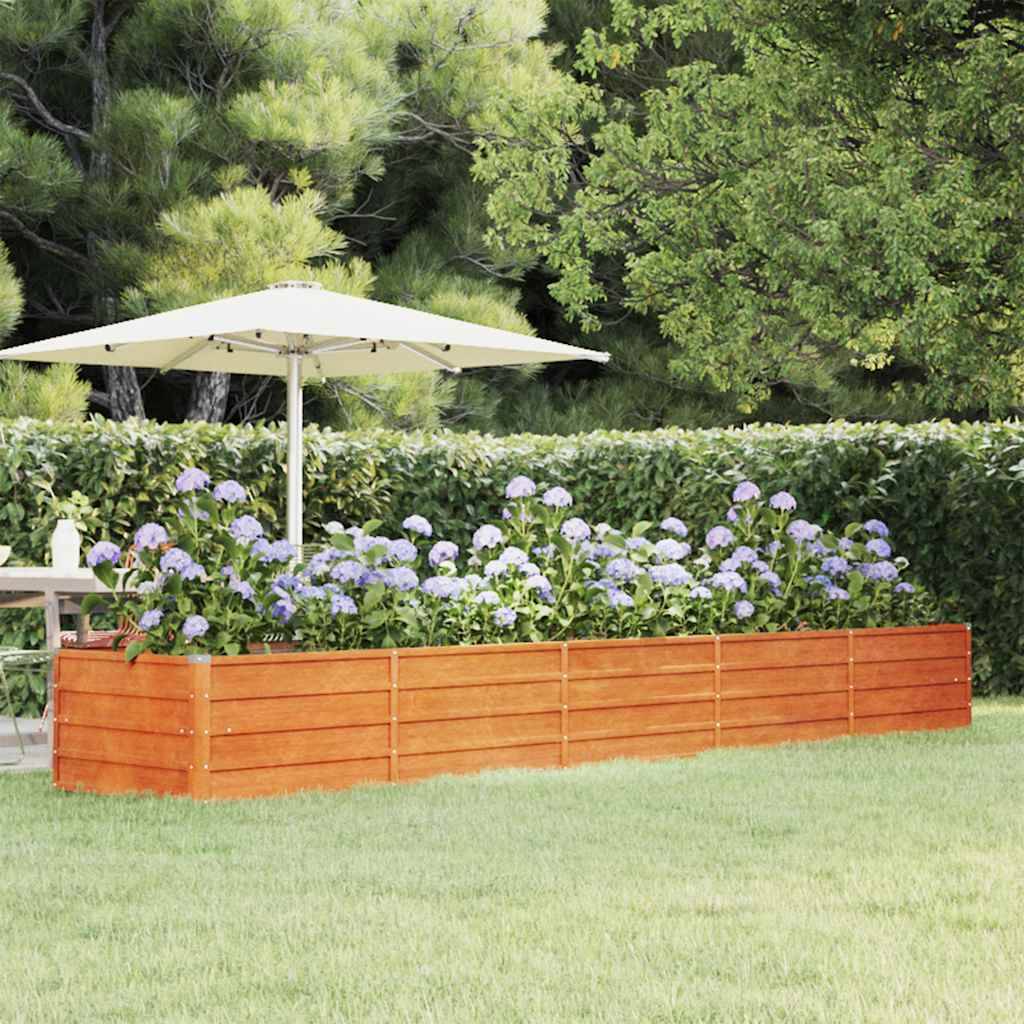 ComfortXL - Carré potager très grande longueur acier Corten jardin 400x80x45cm – ComfortXL Outdoor Living - Image 1