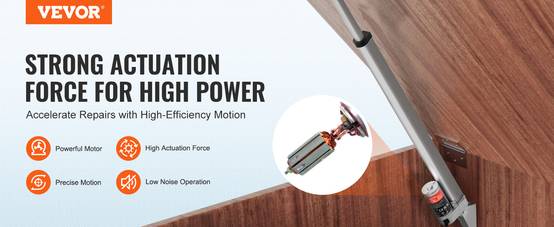 Vevor - VEVOR Actionneur linéaire 12V 400mm 1500N 5mm/s, IP54, pour meubles, automatisation, équipements mécaniques. - Image 9