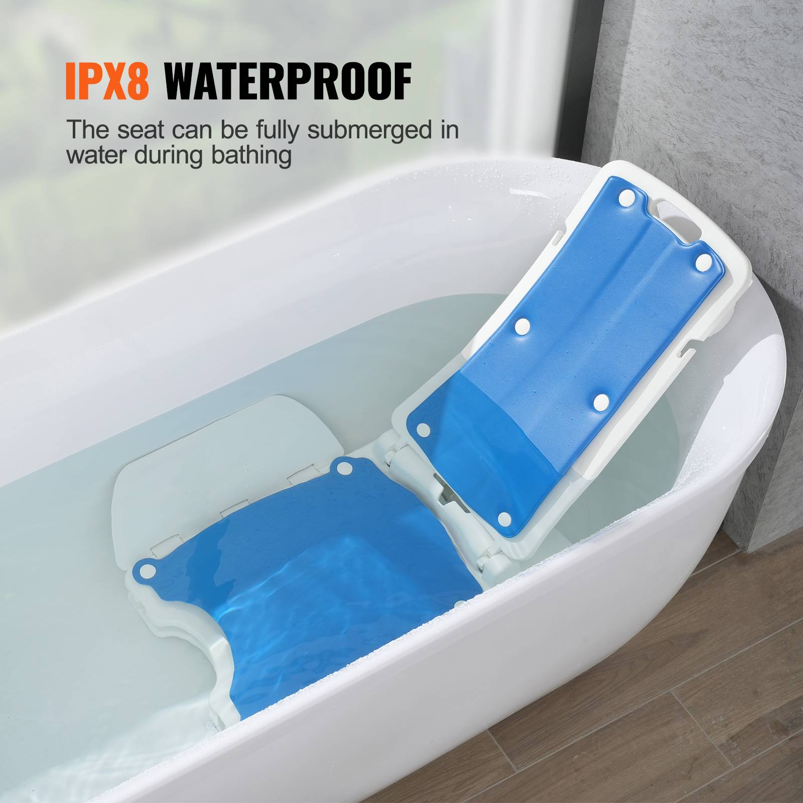 Vevor - VEVOR Élévateur de bain électrique, 77-507 mm, supporte 140,6 kg, inclinaison 45°, pour personnes âgées/patients. - Image 4
