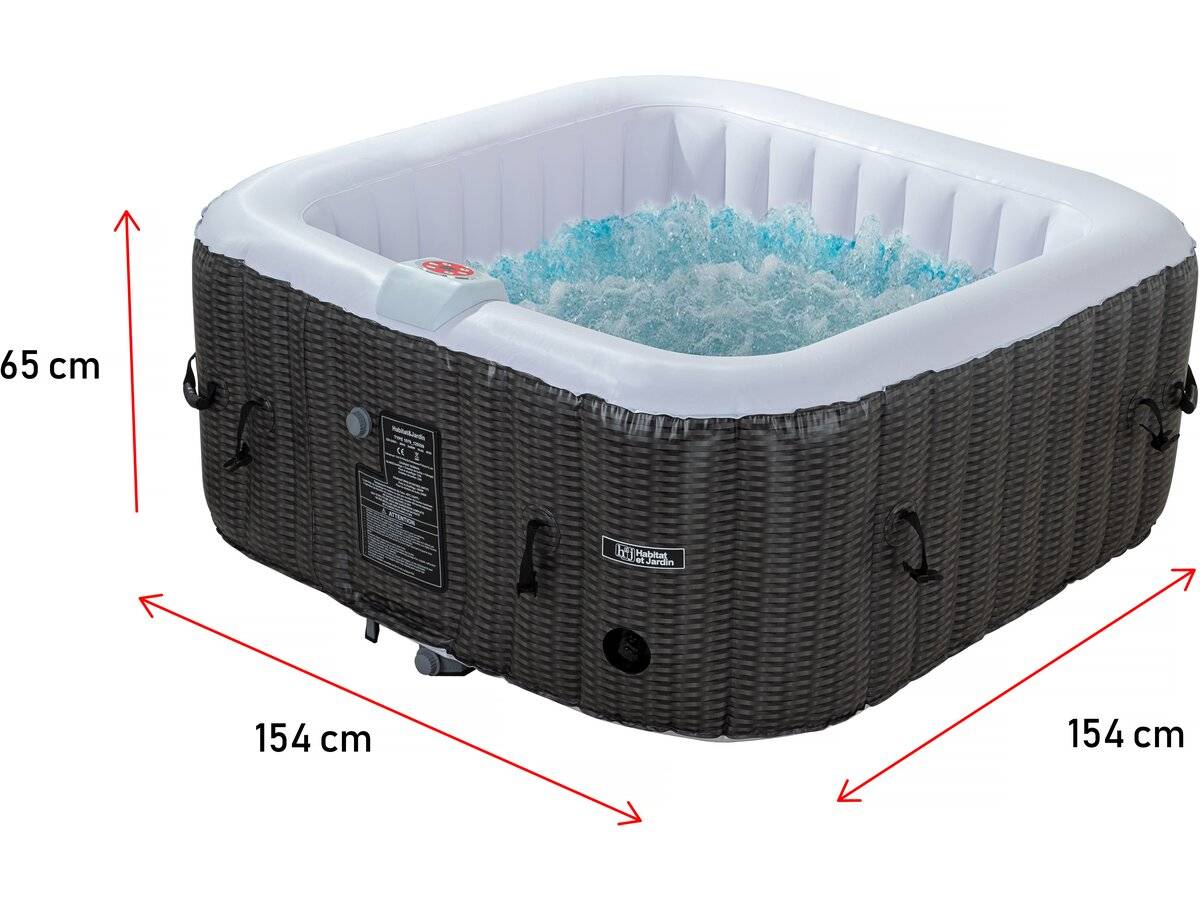 Habitat Et Jardin - Spa Gonflable En Pvc "nice" - 4 Places - Marron/crème -habitat Et Jardin - Imagen 4