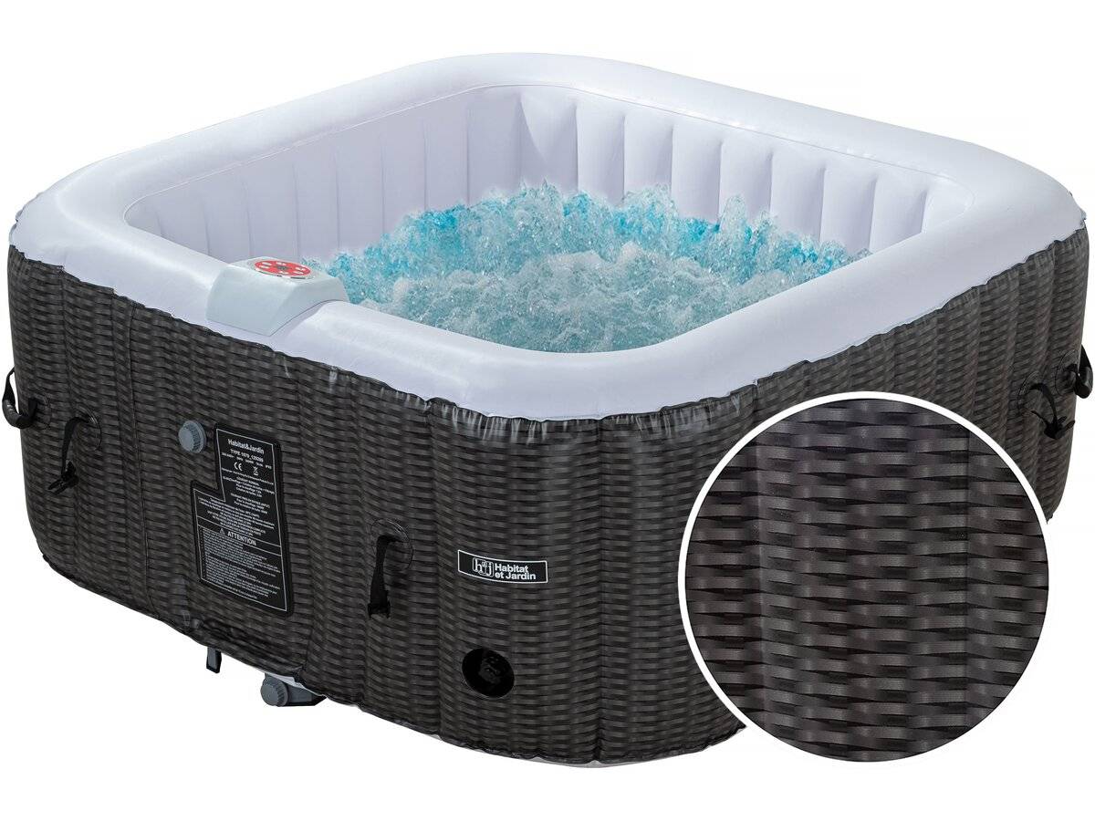 Habitat Et Jardin - Spa Gonflable En Pvc "nice" - 4 Places - Marron/crème -habitat Et Jardin - Imagen 1